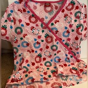 Dickies Christmas scrub top
